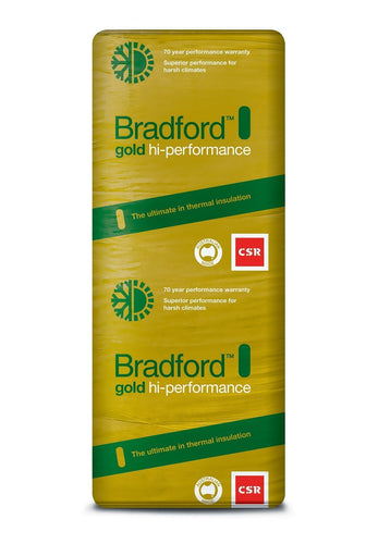 Bradford Gold Hi-Performance Ceiling Insulation Batts - R5.0 - 1160 x 580mm - 5.4m²/pack - Patnicar Insulation